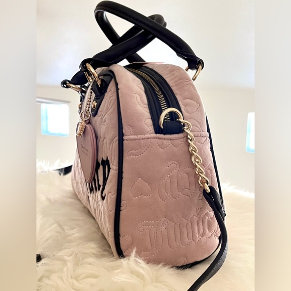 NWT Juicy Couture Vintage Dreams Pink Brown Satchel Bag - Picture 6 of 14